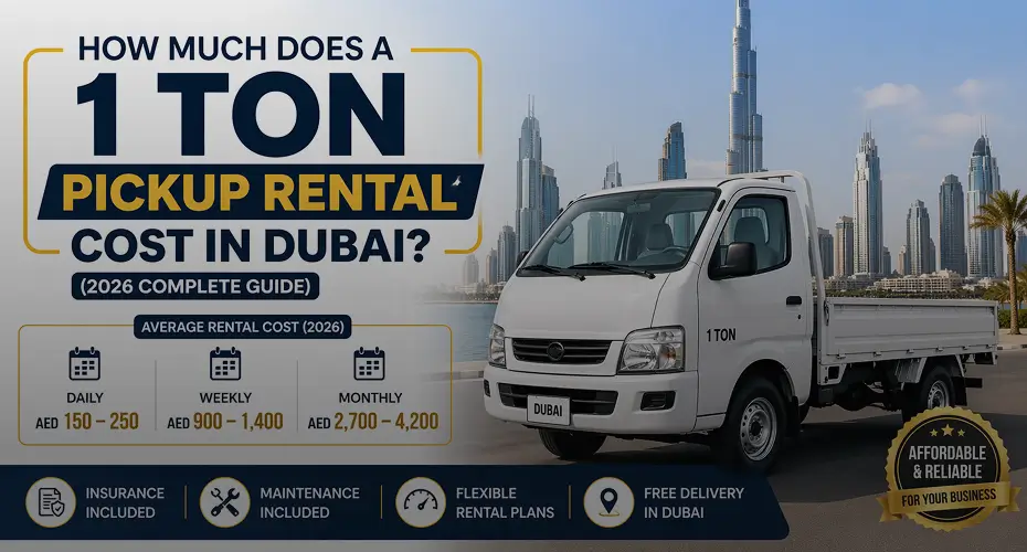 1 ton pickup rental in Dubai for furniture moving and delivery